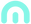 Light blue arch-shaped logo on a white background